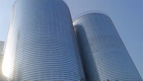 建湖2座混凝土高架卷板仓